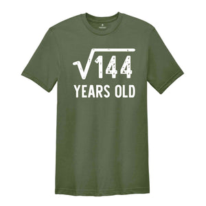 Square Root of 144 Shirt, 12th Birthday Shirt, 12th Year Old Gift, 12th Birthday Gift Shirt, Sweet Twelfth Shirt, Born In 2012 Shirt