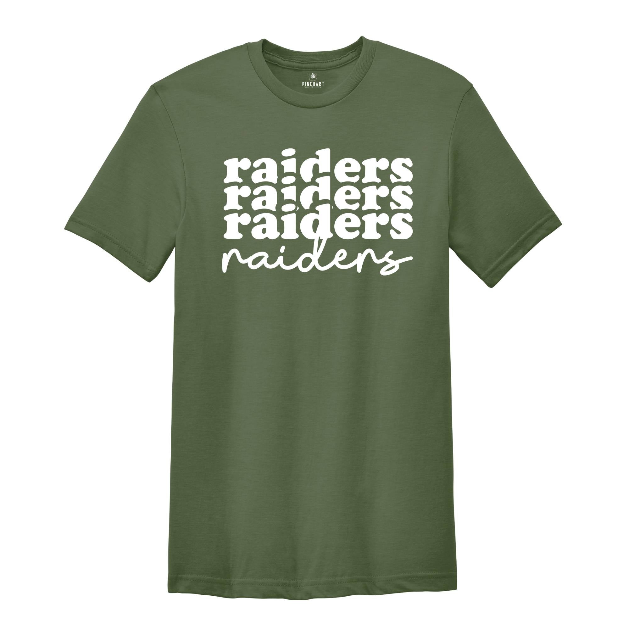 Raiders Written Team Mascot Shirt, Raiders Team Shirt, Raiders Team Spirit Shirt, Raiders Fan Tee, Raiders School Spirit