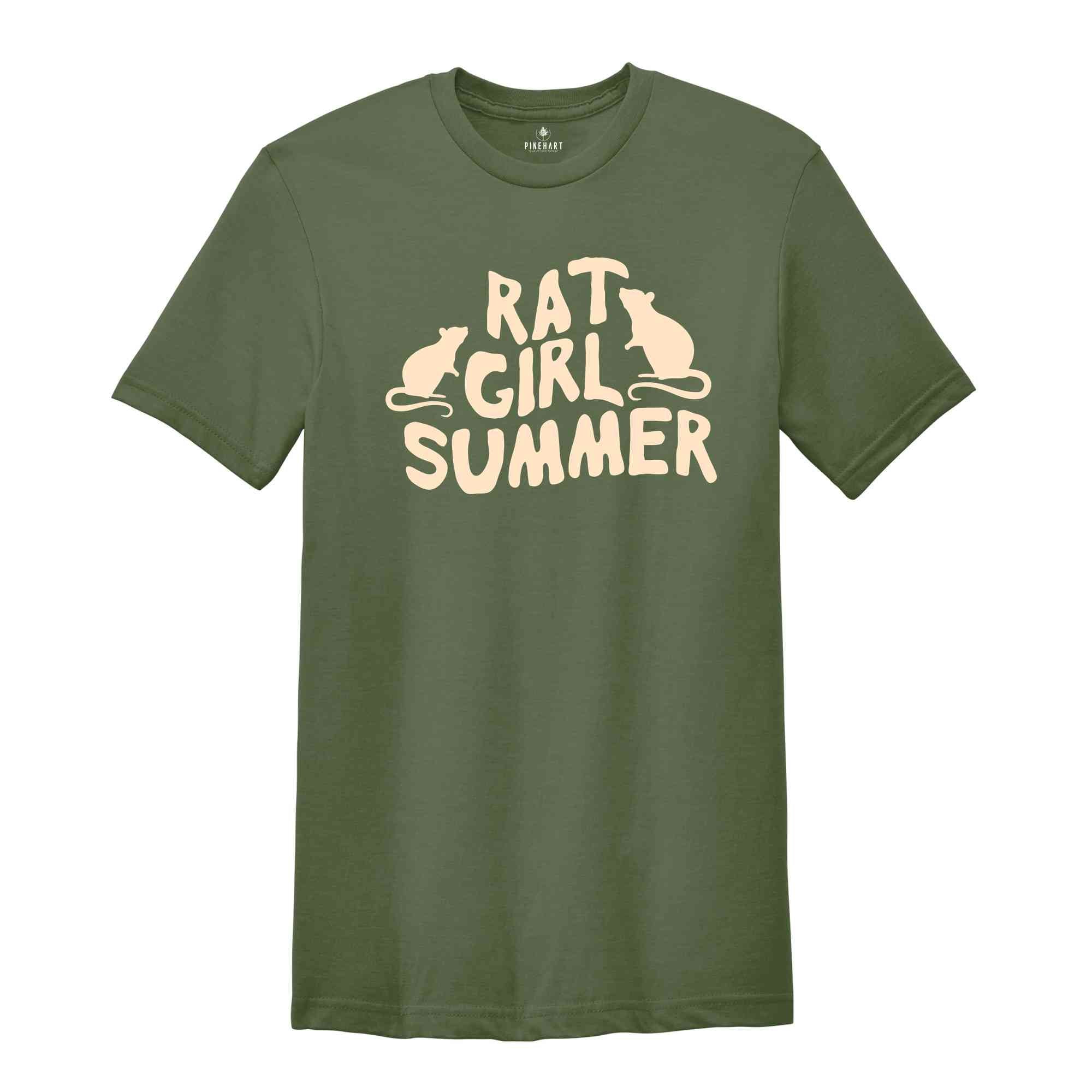 Rat Girl Summer Shirt, Rat Lover Gift Shirt, Animal Lover Tee, Hello Summer Gift, Rat Shirt, Funny Mouse Rat Shirt, Trending Gift