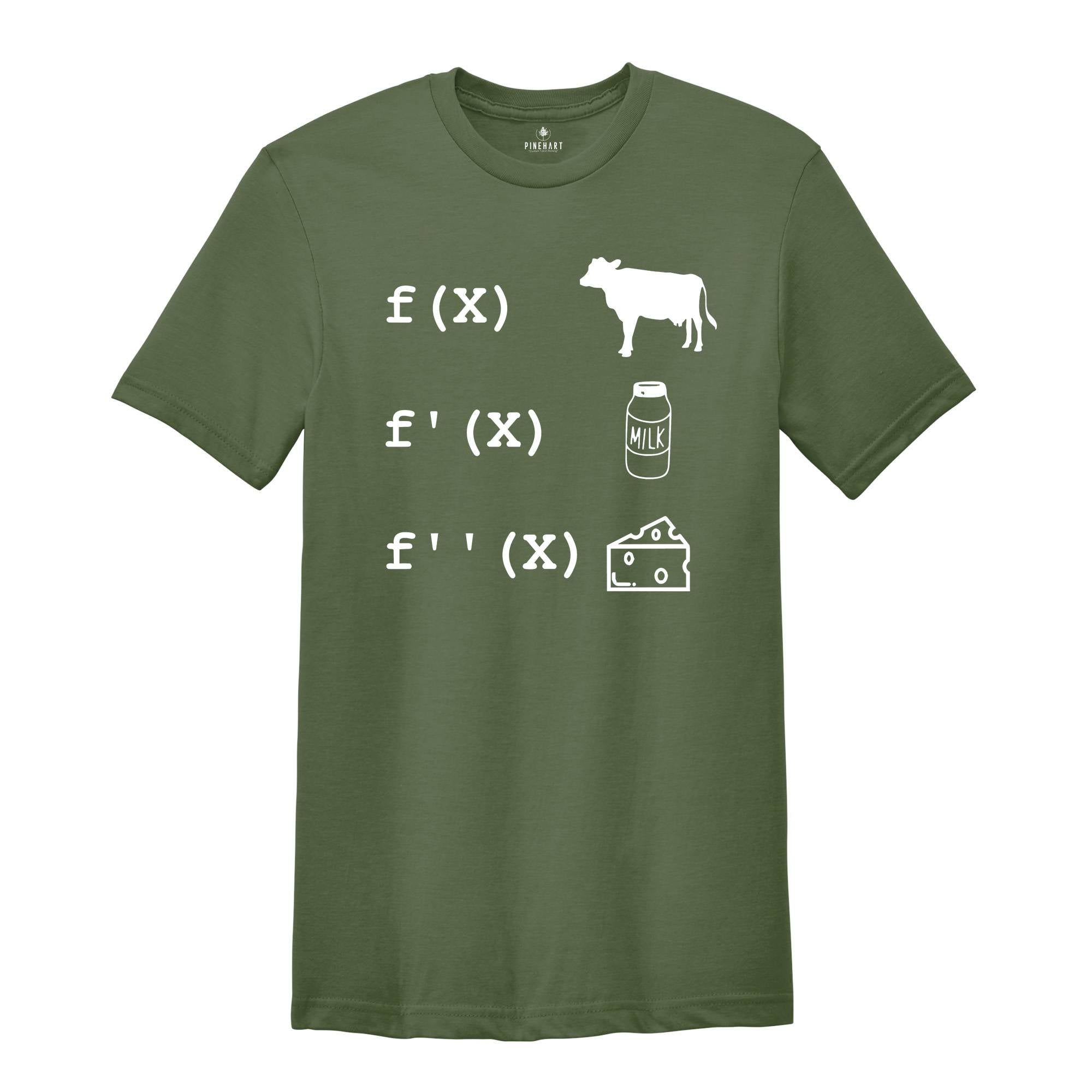 Algebra Teacher, Calculus Teacher, Funny Math T-shirt, Nerdy T-shirt, Geeky T-shirt, Math Teacher gift, Back To School, Cow Milk Cheese Tee