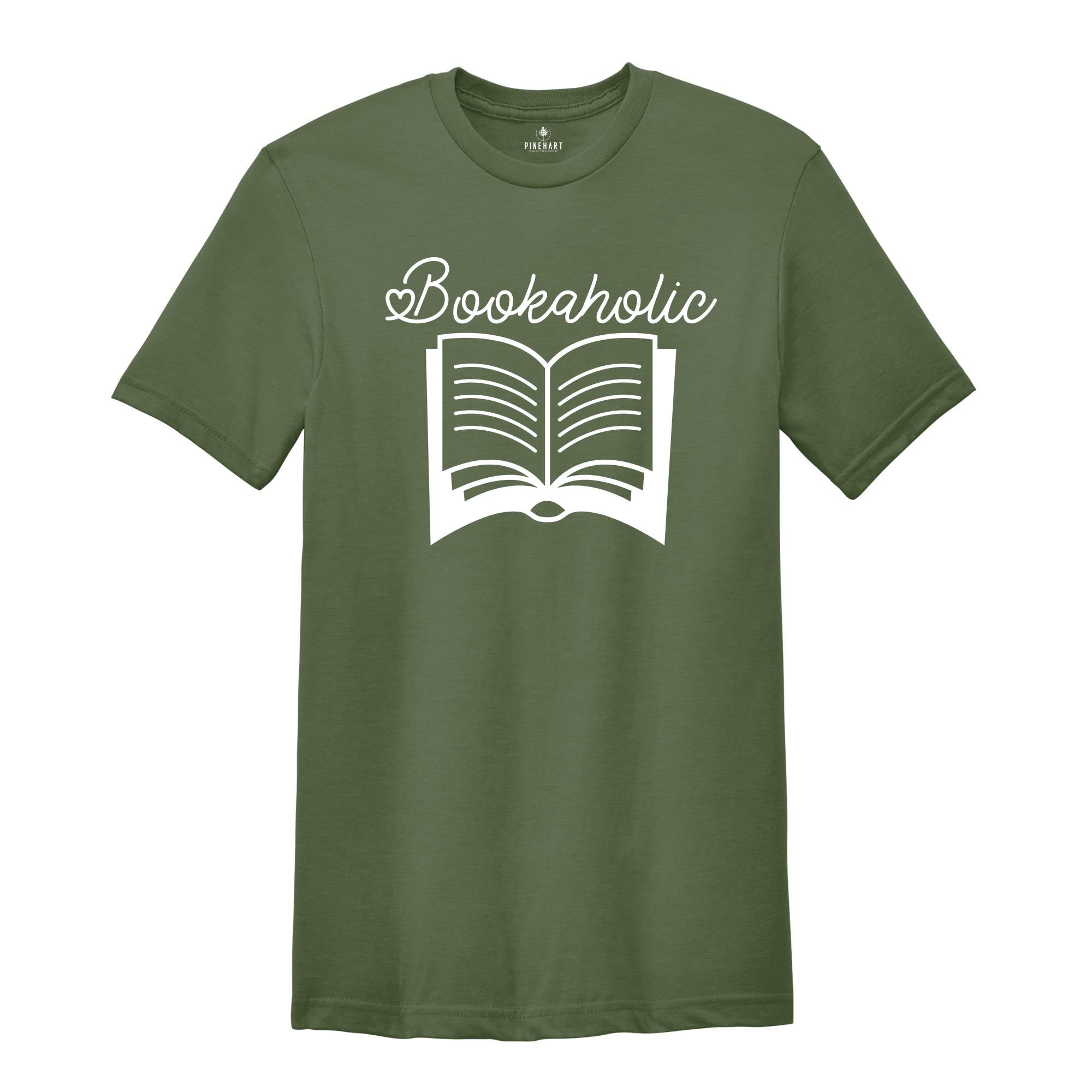 Bookaholic T-shirt, Library Lover Tee, Book Nerd Clothes, Book Lover Apparel, Bookworm Outfit, Gift for Student