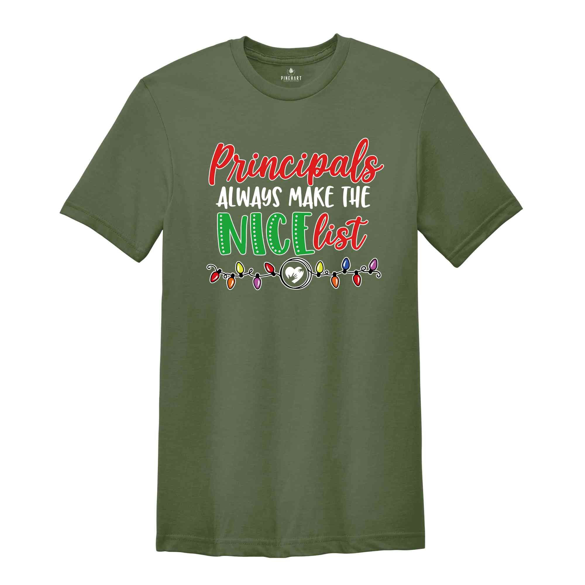 Principals Always Make The Nice List, Principals Gift, Principal Shirt, Christmas Principal, Christmas Gift, Christmas Pajamas, Funny Xmas