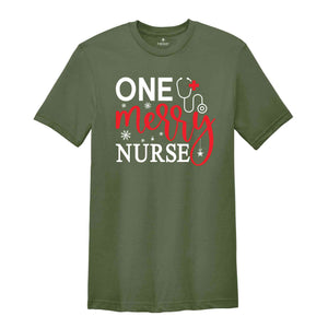 One Merry Nurse Shirt, Xmas Shirt, Christmas Gift, Holiday Shirt, 2021 Christmas, Christmas Nurse, Nurse Gift, Xmas Nursing Shirt