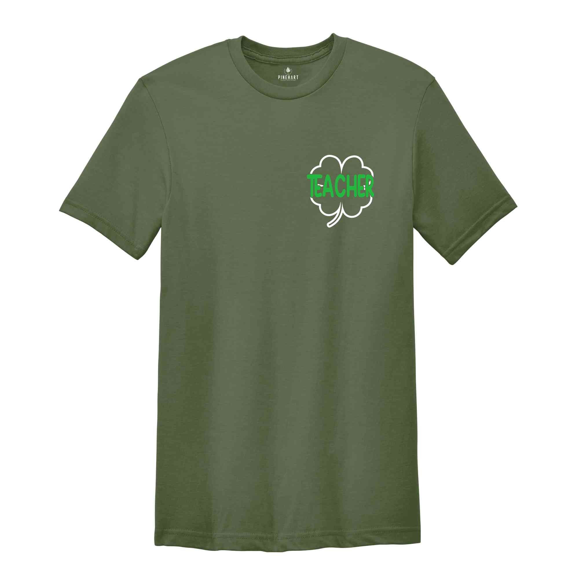 Pocket Teacher Shirt, St. Patricks Day Teacher Shirt, Lucky Shirt, One Lucky Teacher, Teacher Gift, Kindergarten Teacher, Irish Shirt