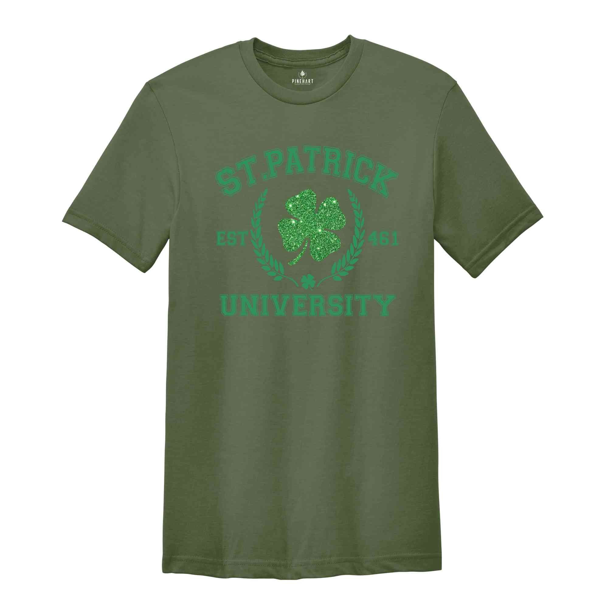 Pocket Rainbow Shamrock St Patricks Day T-Shirt, St Patricks Tee, Shamrock Tee, Lucky Shirt, St Patrick's Apparel, Rainbow Lucky Shamrock