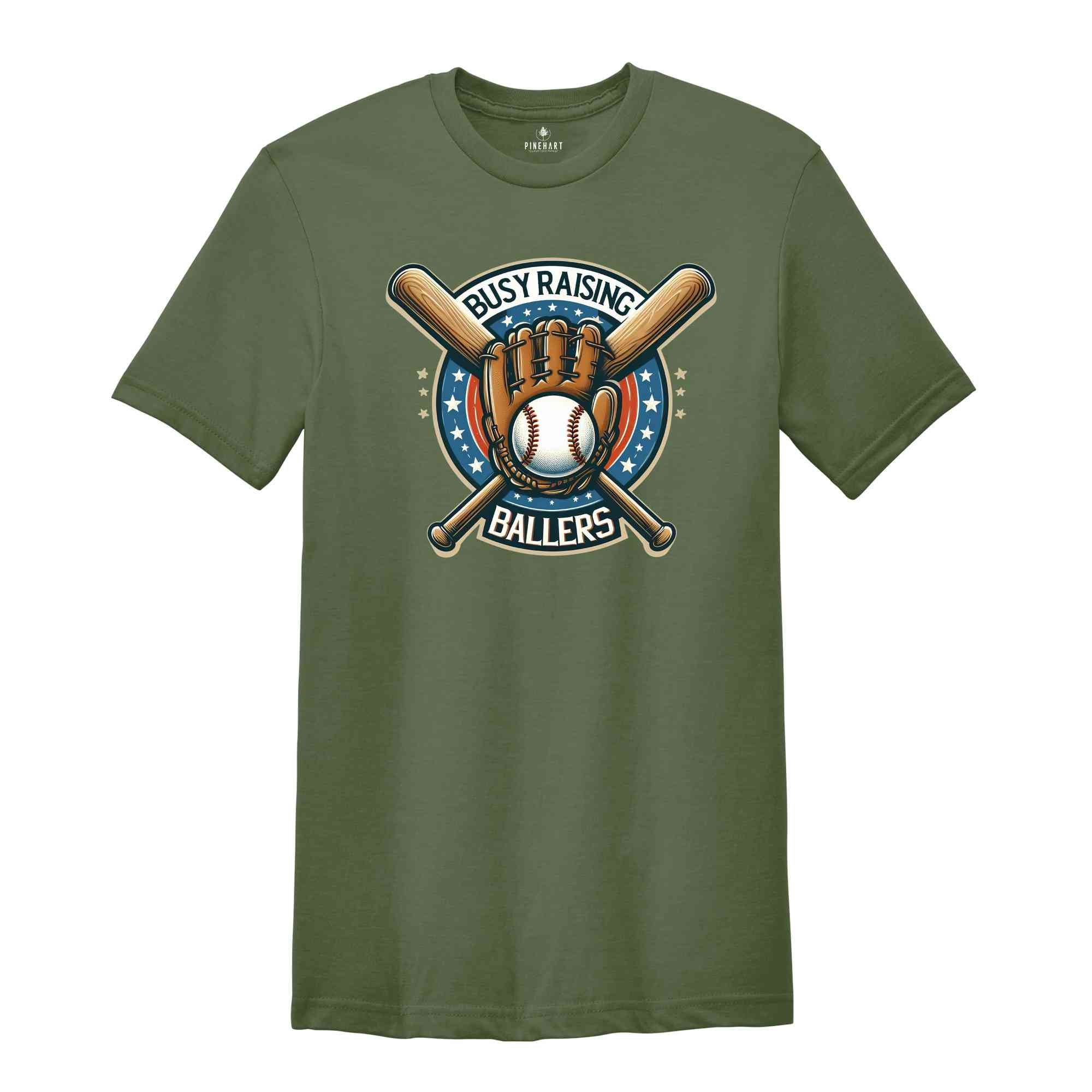 Busy Raising Ballers Shirt, Baseball Lover Shirt, Baseball Love Tees, Vintage Baseball Shirt, Funny Baseball Shirt, Baseball Coach Shirt