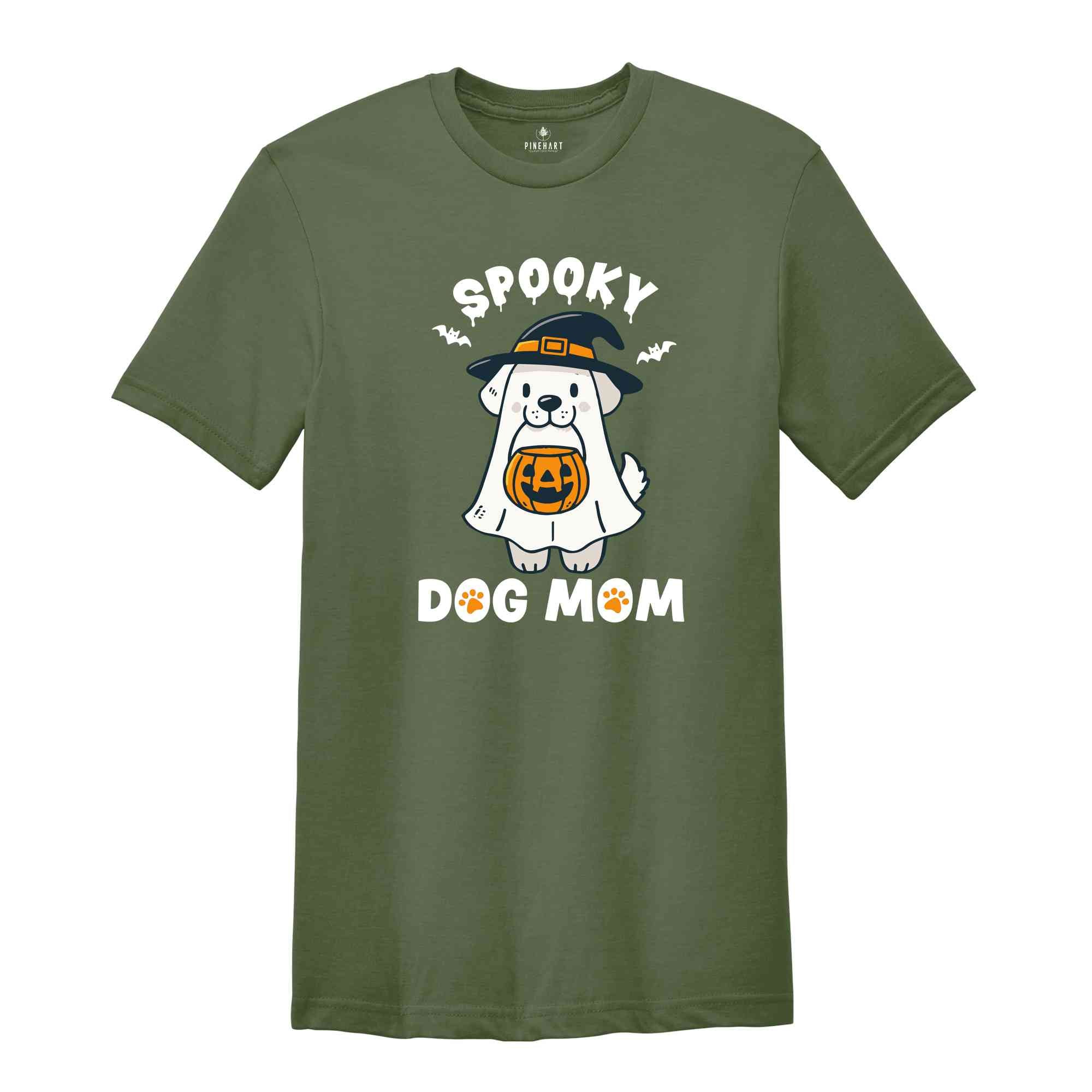 Spooky Dog Mom Shirt, Dog Lover Shirt, Dog Mama Shirt, Spooky Season Shirt, Dog Shirt, Ghost Shirt, Halloween Gift, Pumpkin Shirt