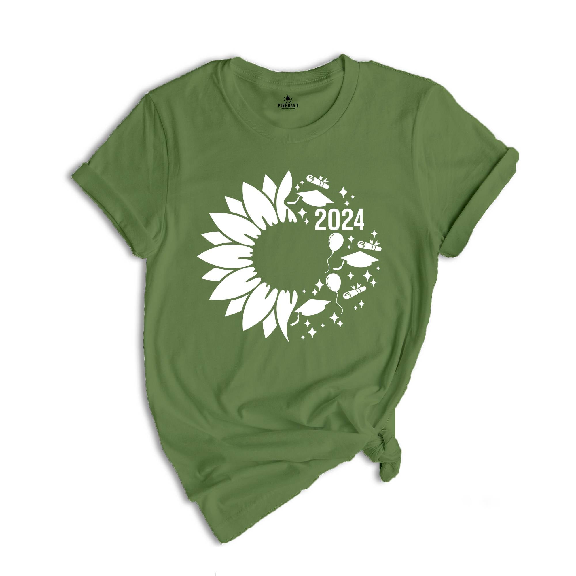 Senior 2025 Sunflower T-Shirt, Graduation 2025 Shirt, Graduation Gift, Class of Shirts 2025, Grad Of 2025 Tee, Last Day of School