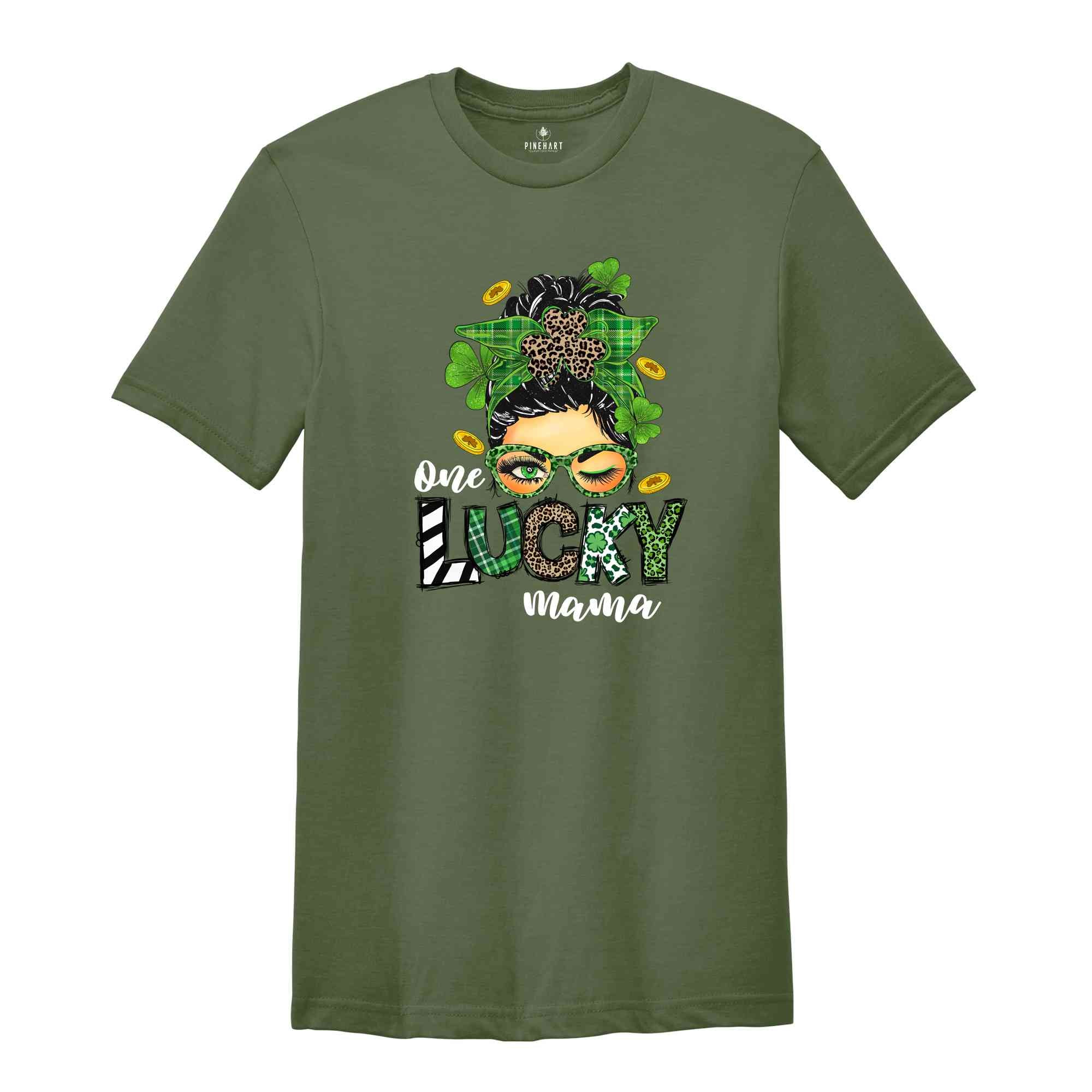 One Lucky Mama, Saint Patrick's Day Mama Shirt, Lucky Mom Shirt, St. Patrick's Day T-Shirt, Feeling Lucky T-Shirt