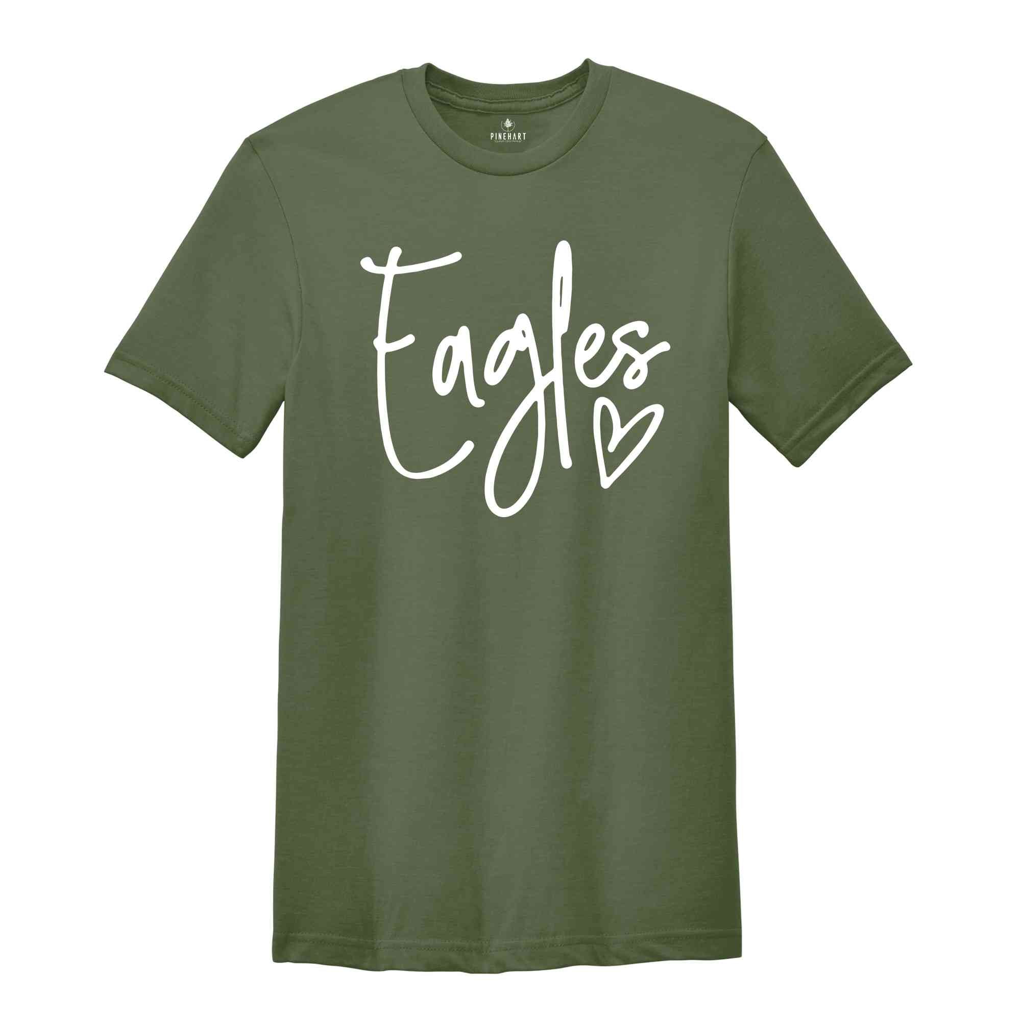 Team Mascot Eagles, Eagles team T-Shirt, Favorite Team Shirt, Team Mascot T-Shirt, School Logo Shirt, Eagles Team Spirit, Panther Pride Tee