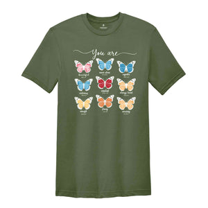 Bible Verse Shirt, Butterfly Shirts, Trendy Christian Shirt, Cute Jesus Shirt, You Are Beautiful Shirt, Positive Sayings Shirt