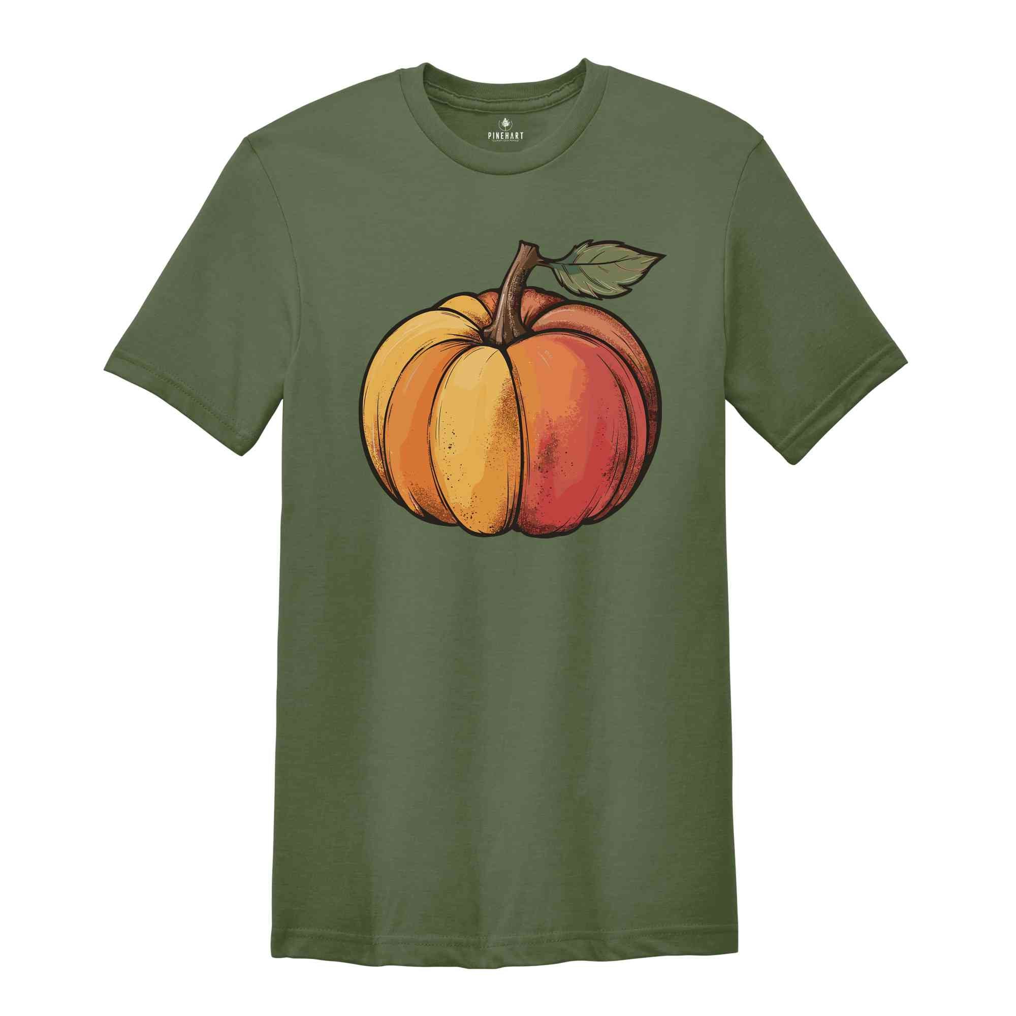 Colorful Pumpkin Shirt, Cute Pumpkin Shirt, Watercolor Pumpkins, Halloween Shirt, Autumn Shirt, Cute Fall Shirt, Gift For Halloween