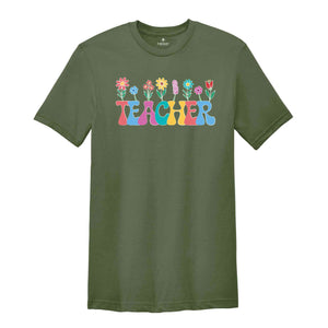 Floral Teacher Shirt, New Teacher Gift, Teacher Appreciation, Teacher Student Shirt, Teacher Shirt, Teacher School Shirt, Flowers Shirt