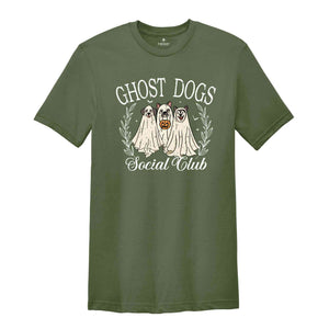 Ghost Dogs Social Club Shirt, Halloween Dog Shirt, Retro Dog Shirt, Retro Halloween Shirt, Dog Social Club Shirt