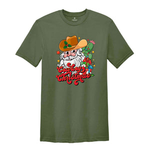 Christmas Cowboy Shirt, Funny Christmas Shirt, Cowboy Shirt, Santa Shirt, Christmas Gift, Cute Christmas Shirt, Christmas Party Shirt