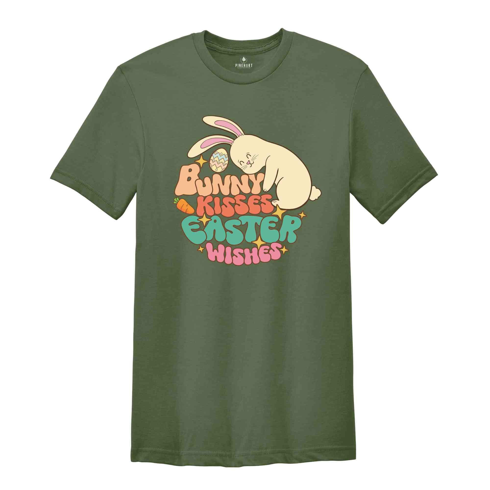 Bunny Kisses Easter Wishes Shirt, Funny Bunny Shirt, Easter Day Bunny Shirt, Funny Easter Day Gifts, Bunny Lover Shirt