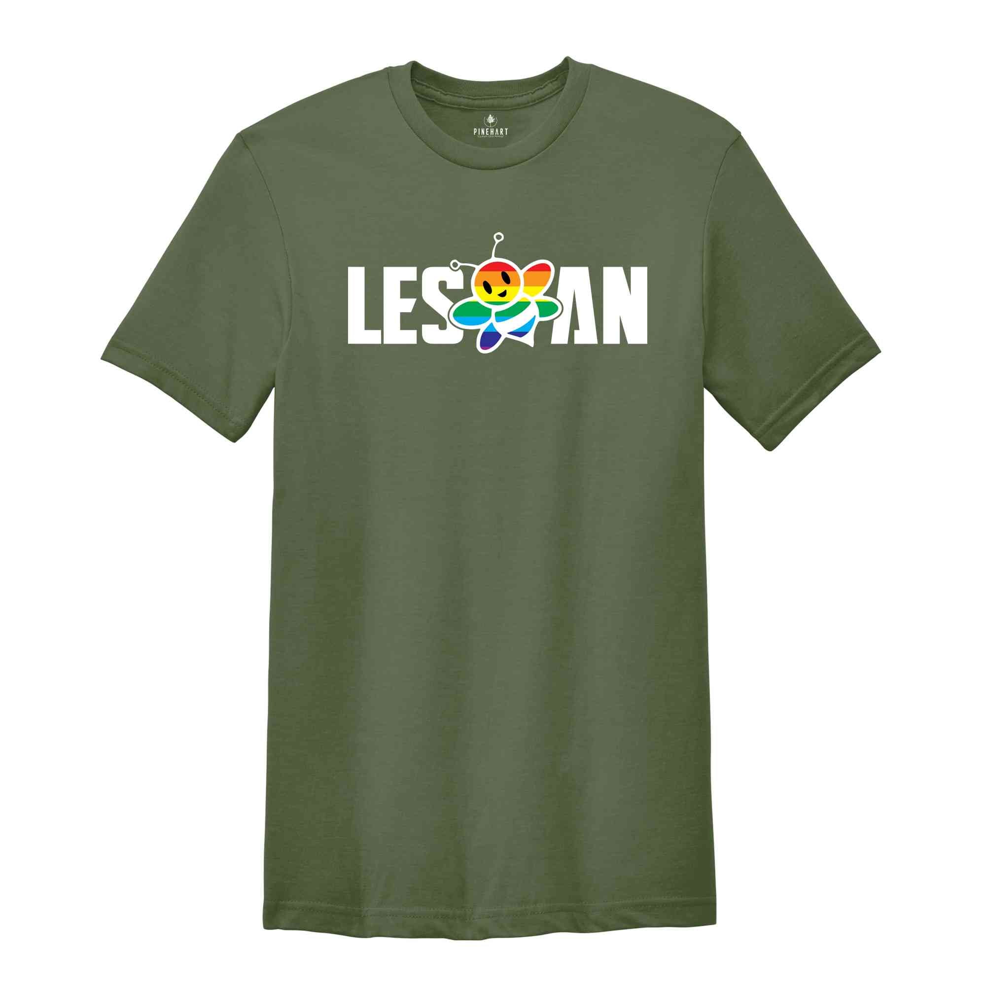 Lesbeean Shirt, Lesbian Shirt, Gift For Lesbian, Lgbt Couple Shirt, Bee Lover Shirt, Bee Kind, Love Is Love, Pride Month Shirt, Pride Gift