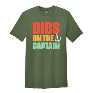 Dibs on the Captain Shirt, Funny Captain Shirt, Captain Shirt, Funny Lake Shirt, Boat Captain Gift, Captain Wife Shirt, Captain Gift Tee