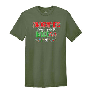 Sonographer Shirt, Christmas Sonographer, Xmas Gift, Sonographer Gift, Christmas Shirt, Xmas Shirt, Holiday Shirt, New Year Shirt