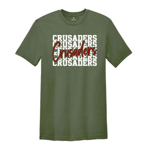 Team Mascot Shirt, Crusaders Team Shirt, Crusaders Team Spirit Shirt, Crusaders Fan Shirt, Crusaders School Shirt, Crusaders School Spirit