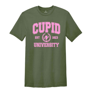 Cupid University Shirt, Valentine Shirt, Funny Valentine's Day, Valentine's Day Shirt, Cupid Vibes, Retro Valentine