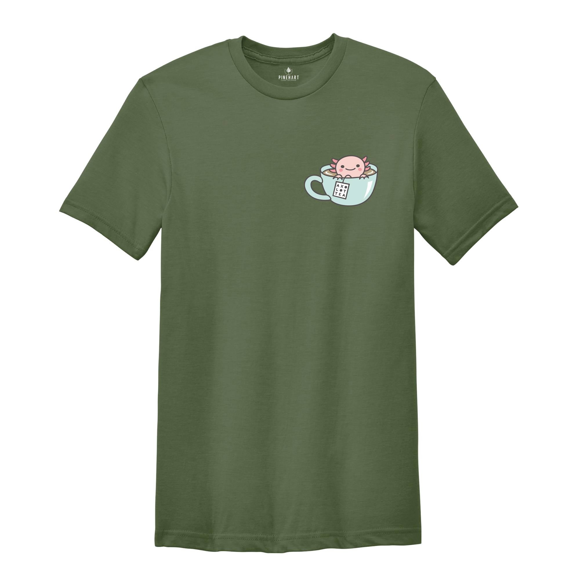 Axolotl in a Tea Cup Shirt, Axolotl Shirt, Cute Axolotl Shirt, Smiling Axolotl Shirt, Axolotl Lover Shirt, Funny Animal Shirt