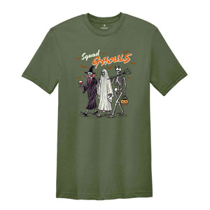 Squad Ghouls Shirt, Funny Halloween Shirt, Spooky Season Shirt, Horror Shirt, Pumpkin Head Shirt, Halloween Gift, Halloween Skeleton Tee