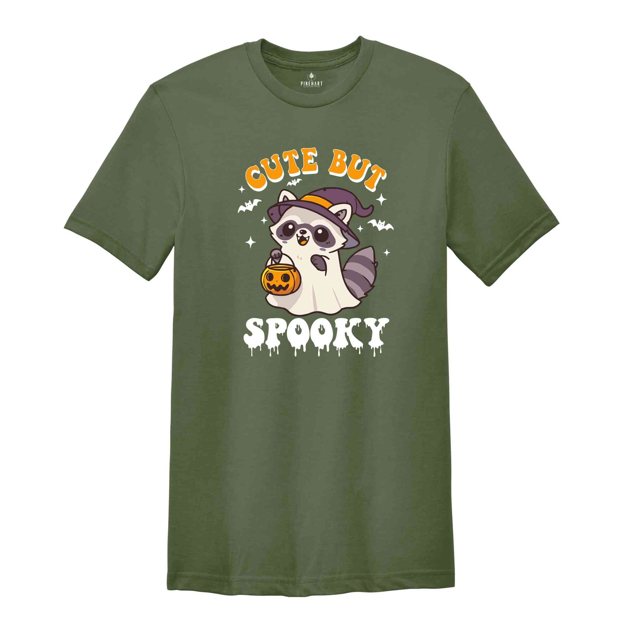 Cute But Spooky Shirt, Halloween Shirt, Racoon Halloween Shirt, Racoon Lover Shirt, Racoon Lover Gift, Spooky Season Shirt, Animal Halloween