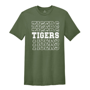 Team Mascot Shirt, Tigers Team Shirt, Tigers Football Shirt, Tigers Fan Shirt, Tigers School Spirit, Tigers Mom Shirt