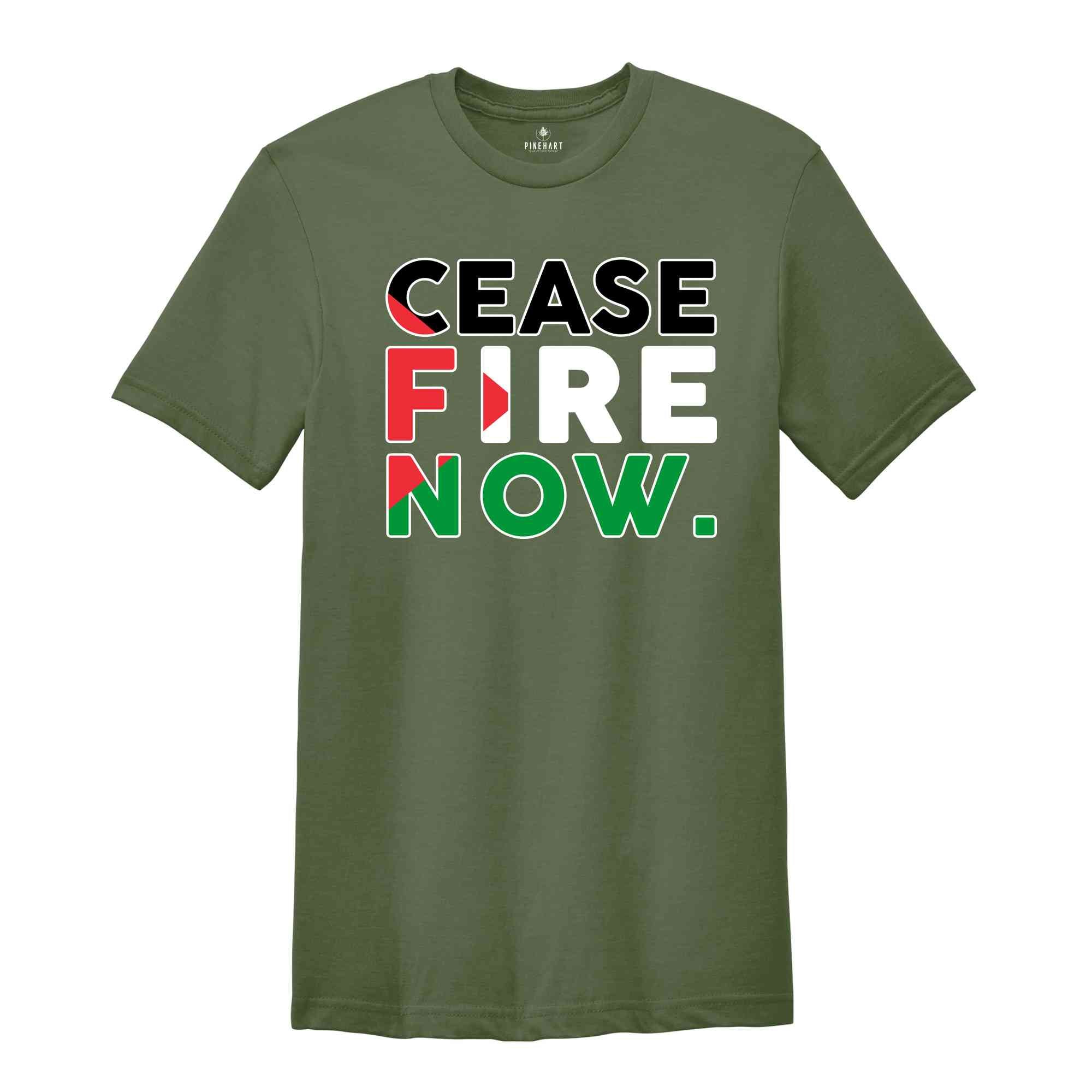 Cease Fire Now Shirt, Free Palestine Shirt, Peace Shirt, Equality Shirt, Activist Shirt, Human Rights Shirt, Social Justice Shirt