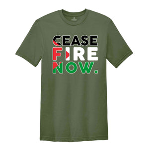 Cease Fire Now Shirt, Free Palestine Shirt, Peace Shirt, Equality Shirt, Activist Shirt, Human Rights Shirt, Social Justice Shirt