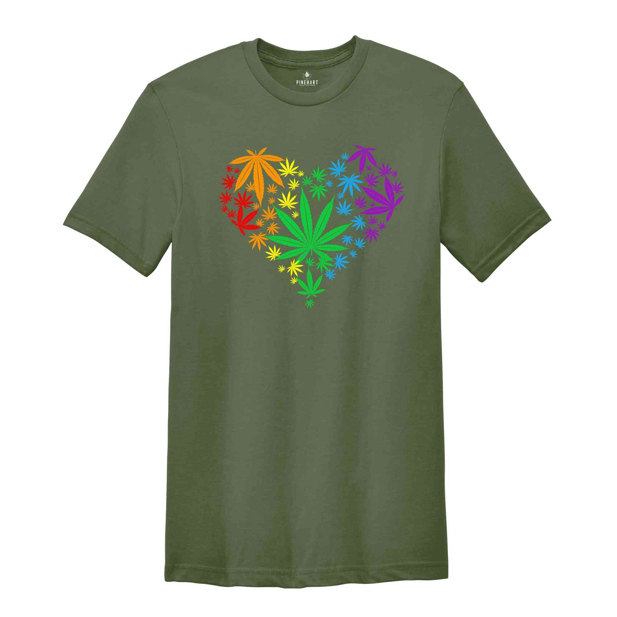 Marijuana LGBT Shirt, Pride Month Shirt, Weed Shirt, Pothead Shirt, LGBTQ Pride Shirt, Pride Month Shirt, Love Is Love Shirt, Rainbow Shirt