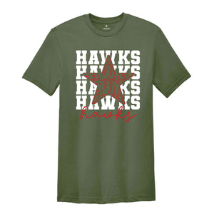 Team Mascot Shirt, Hawks Team Shirt, Hawks Football Shirt, Hawks Fan Shirt, Hawks School Shirt, Hawks School Spirit, Hawks Basketball Tee