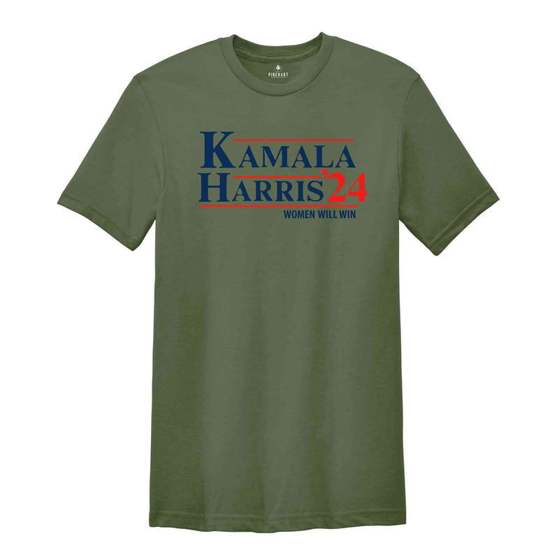 Kamala Harris 24, Women Will Win Shirt, President Kamala Harris 2024 Shirt, Madam President Kamala Harris Shirt