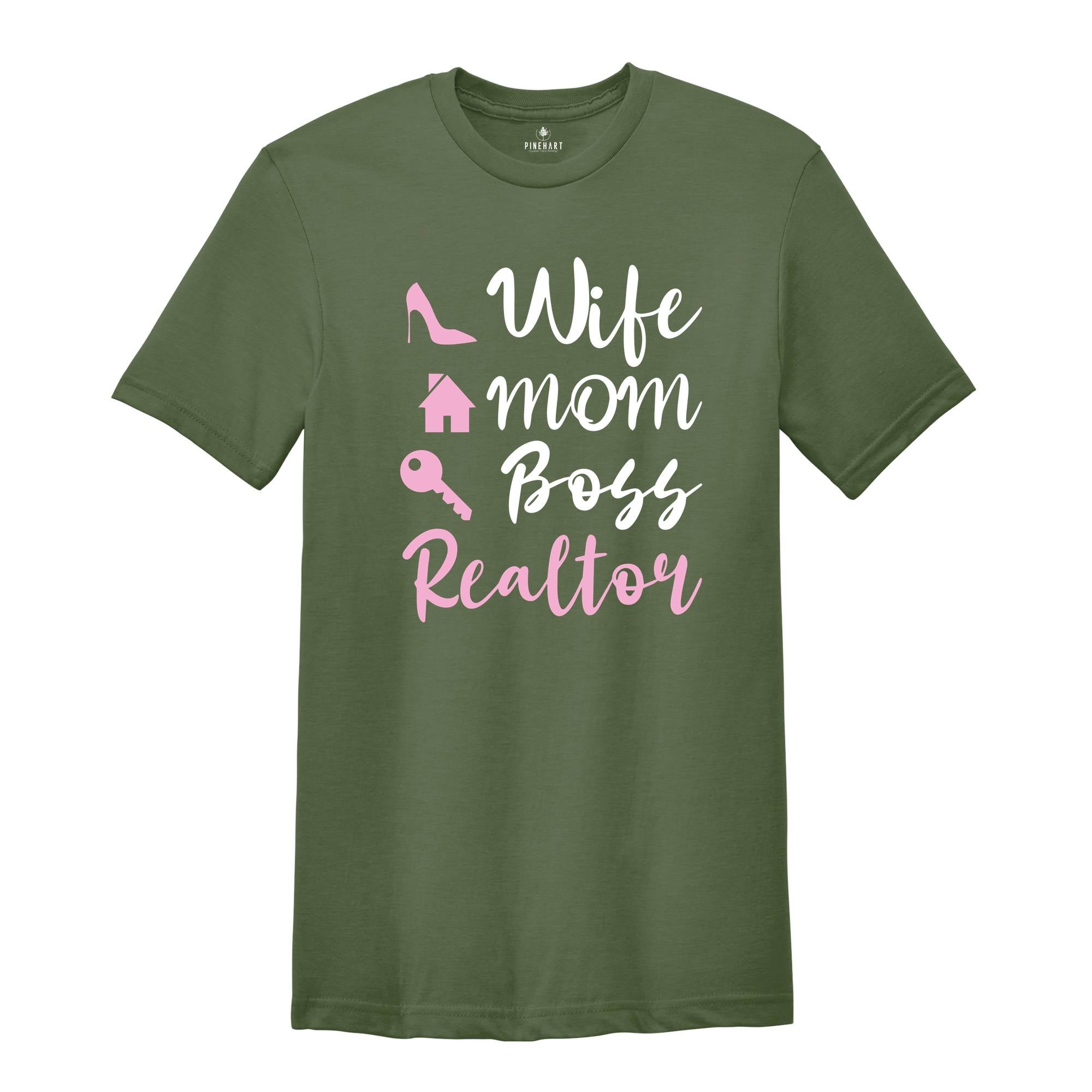 Wife Mom Boss Realtor T-shirt, Real Estate Shirt, Gift For Realtor, Gift For Mom, Realtor Definition Shirt