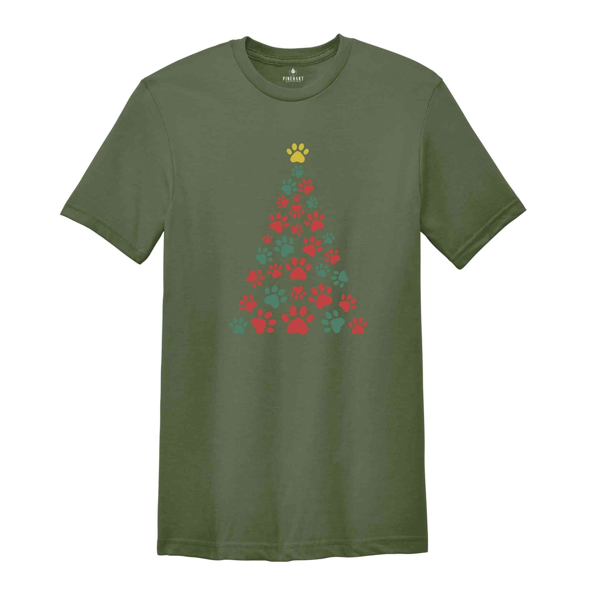 Christmas Tree Shirt, Christmas Shirt for Dog Lover, Christmas Shirt for Women, Christmas Shirt for Cat Lover