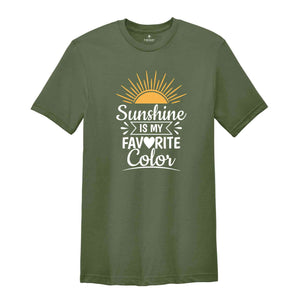 My Favorite Color is Sunshine Shirt, Vacation Shirt, Family Trip 2024, Sunshine T-Shirt, Summer Vacation Shirt, Beach TShirt