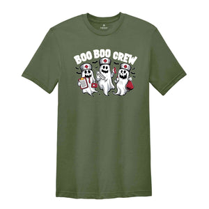 Boo Boo Crew Halloween Nurse T-Shirt, Boo Shirt, Halloween Shirt, Funny Halloween Shirt, Cute Nurse Shirt, Ghost Nurse Tee