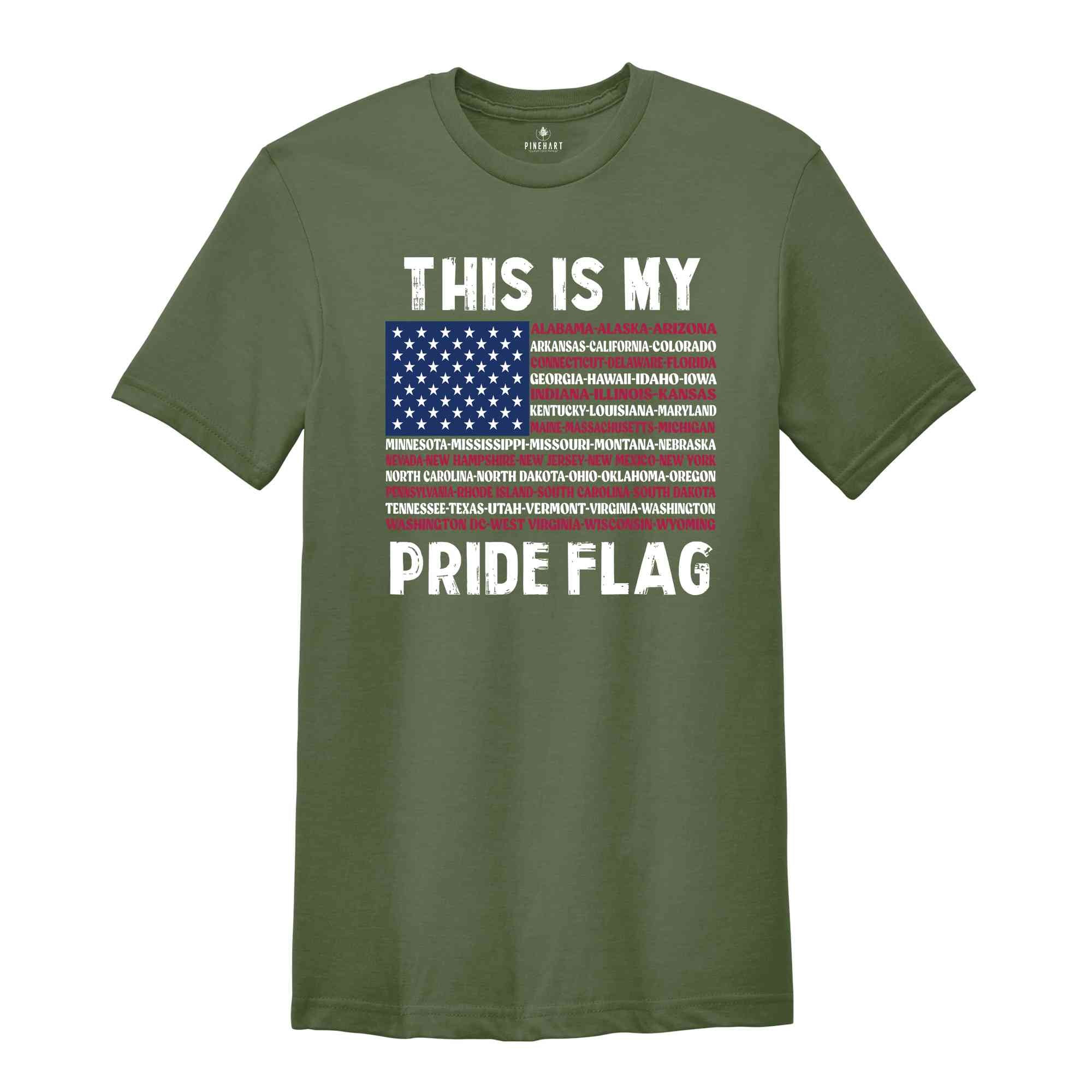 American Flag Shirt, This Is My Pride Flag, USA American 4th Of July Patriotic Shirt, Patriotic Shirt, America Flag Shirt, 4th Of July Shirt