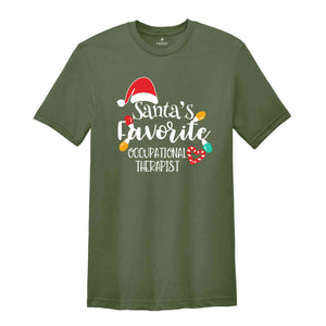 Santa Favorite Occupational Therapist Shirt, Occupational Therapist Gifts, OT Crew Therapy, Therapist Assistant, Xmas Gift, Christmas Shirt,