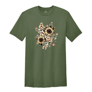 Sunflower Shirt, Cute Sunflower Tee, Mothers Day Gift Shirt, Sunflower Shirt, Floral Tee, Flowers Gift T-shirt