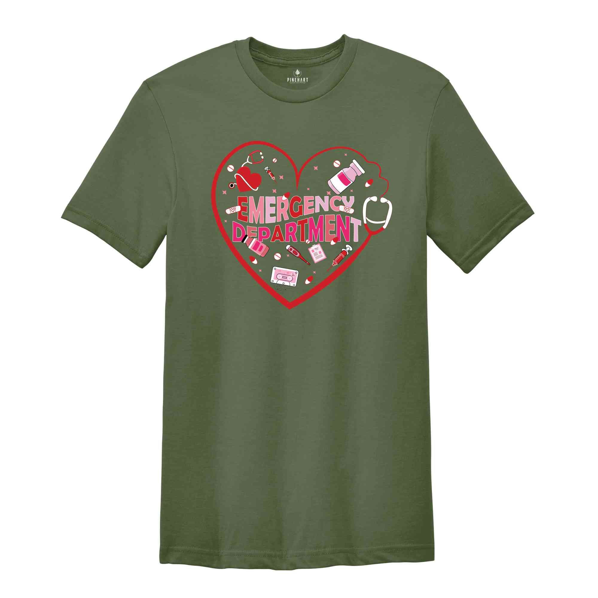 Emergency Department Valentine Shirt, Emergency Department, Er Nurse Shirt, Emergency Department, Er Tech Shirt