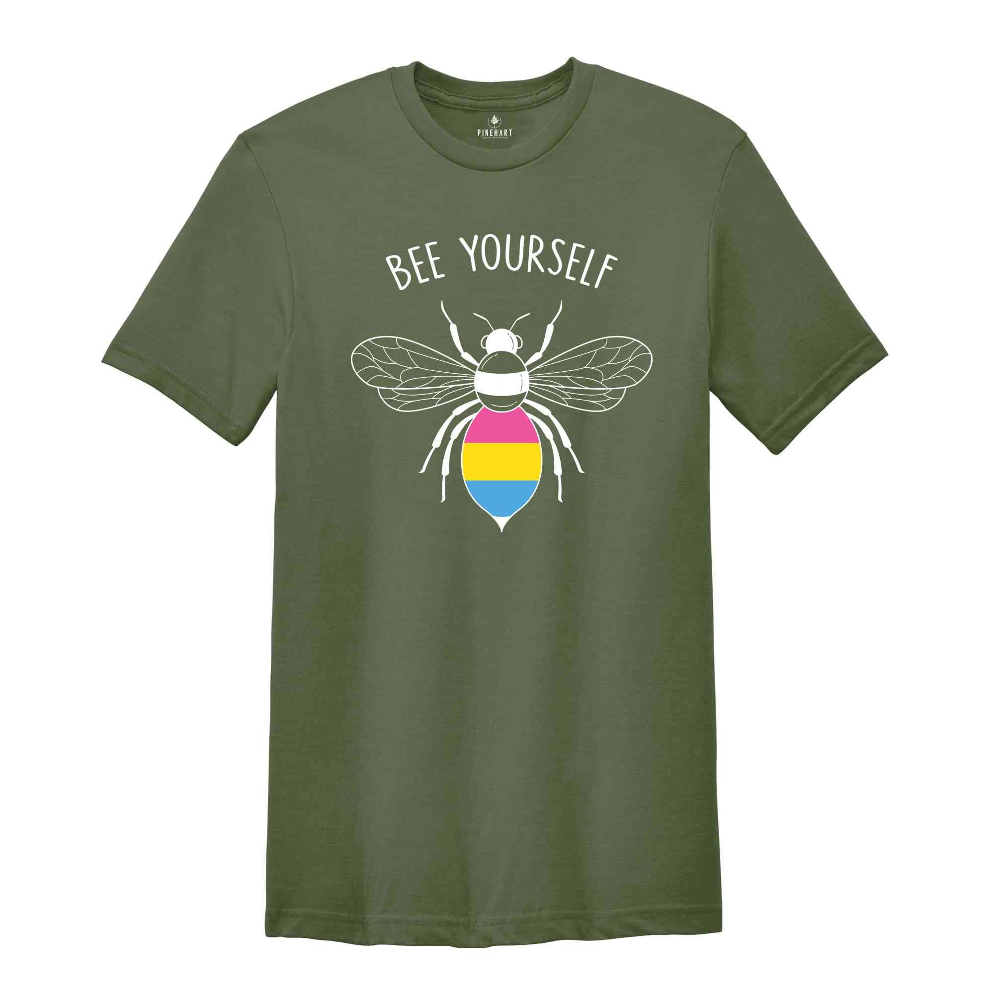 Bee Yourself Shirt, Cute LGBT Shirt, LGBT Support Shirt, LGBTQ Pride Shirt, Animal Lover Shirt, Pride Rainbow Shirt, Love Is Love