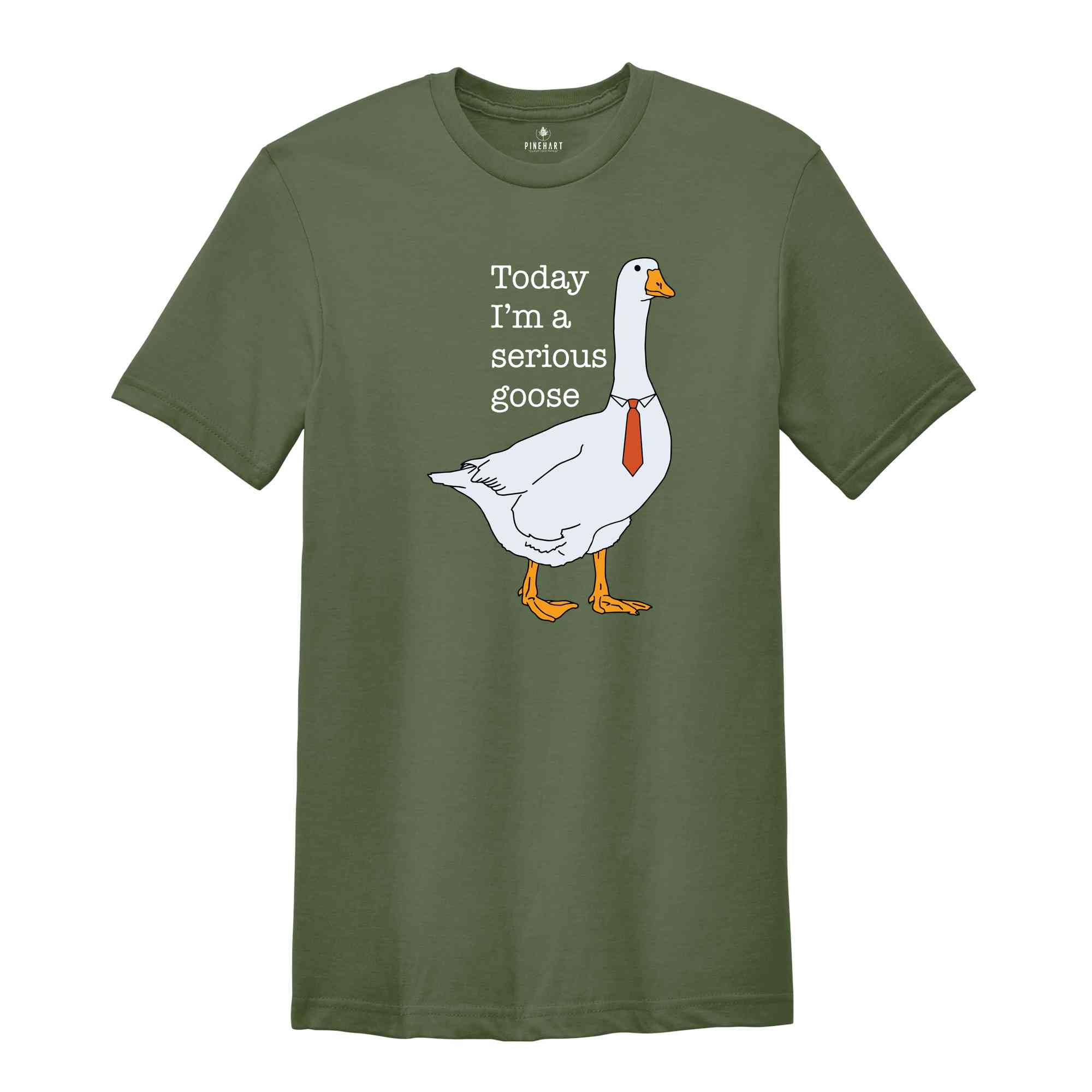 Today I'm a Serious Goose T-Shirt, Funny Silly Shirt, Funny Goose Shirt, Goose Lover Shirt, Meme Shirt, Funny Shirt