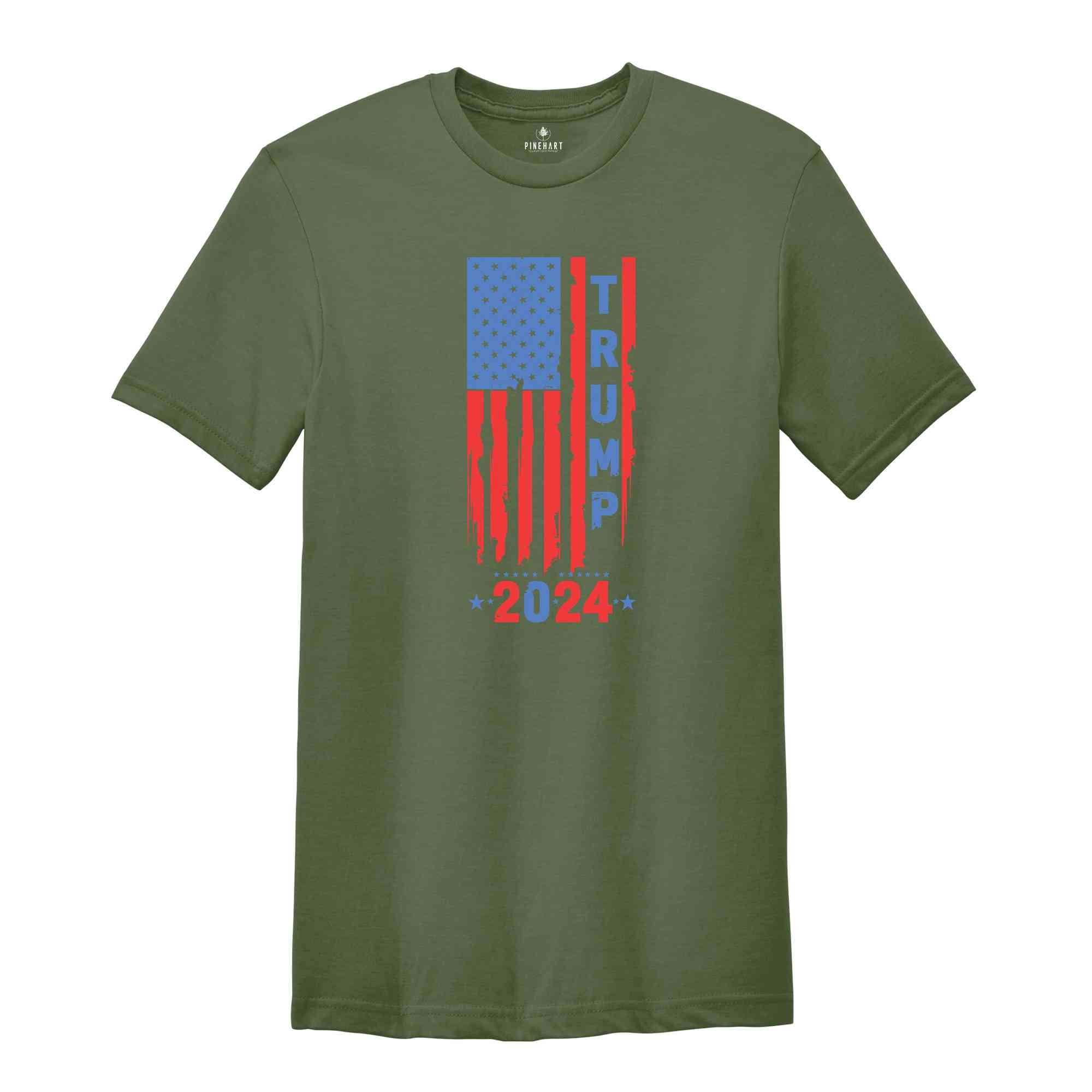 Trump 2024 Flag Shirt, Trump 2024 Shirt, Political Shirt, Republican Shirt, Trump Shirt, Elections Shirt, 2024 Elections Trump Shirt