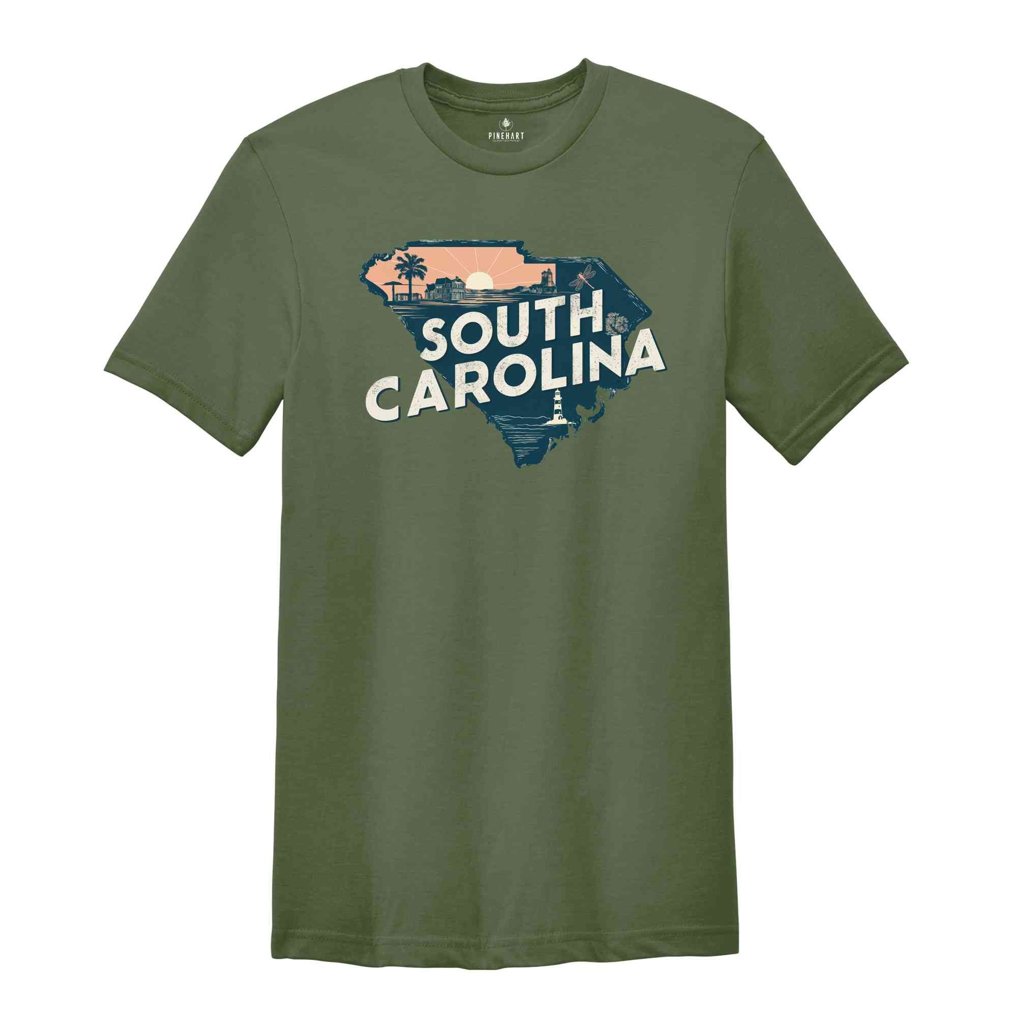 Retro State Of South Carolina Shirt, State Of South Carolina Shirt, State Shirt, South Carolina Shirt, South Carolina Lover Shirt