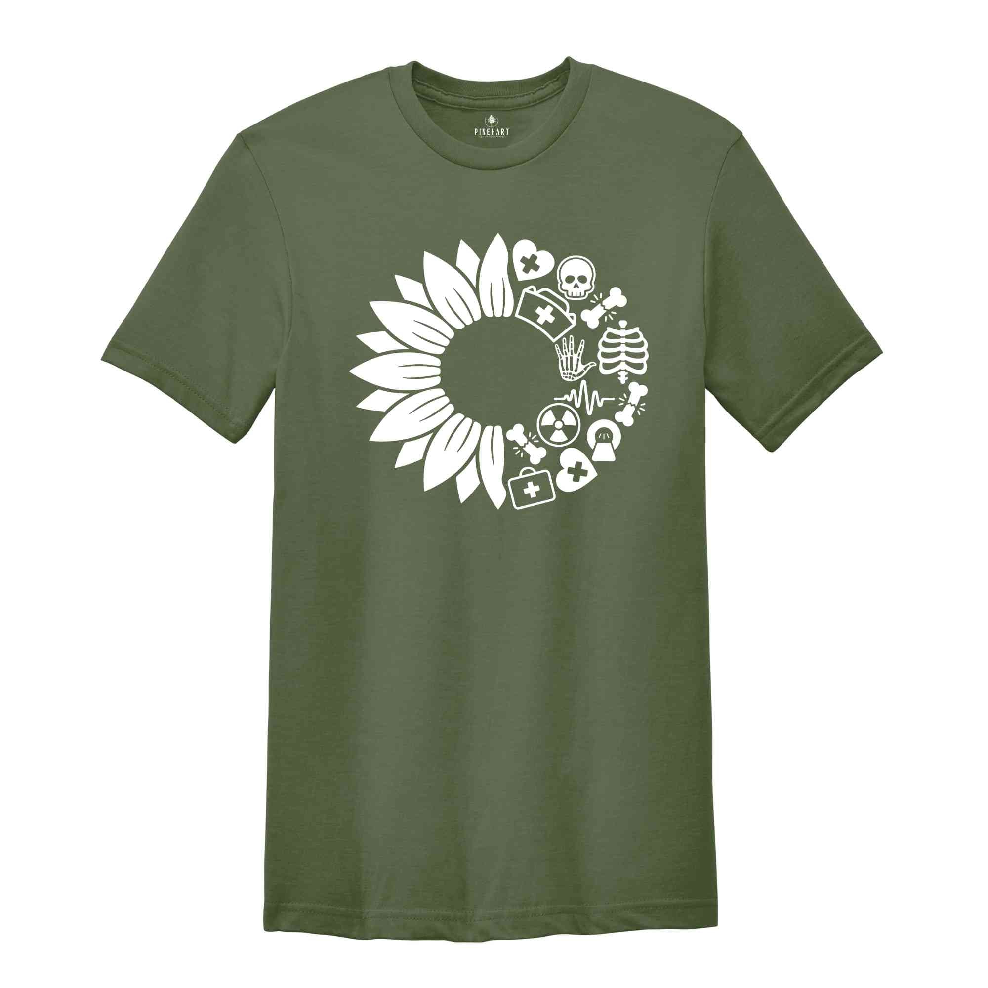 Sunflower Radiology Tech Shirt, X-Ray Tech Tee, Rad Tech T-Shirt, Radiology Life Tee, Technician Shirt