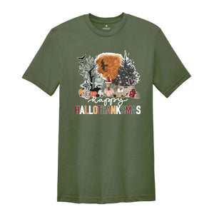 Happy Hallothanksmas Shirt, Happy Thanksgiving Tee, Thanksgiving Skeletons Shirt, Fall Shirt, Holiday Season Shirt, Autumn Tshirt