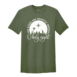 O Holy Night Shirt Cute Christmas Shirt, Christian Christmas Shirt, Jesus Christmas Shirt, Nativity Shirt, Christmas Gift