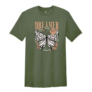 Retro Shirt, Dreamer Shirt, Dreamer Tee, Butterfly Shirt, Retro Graphic Tees, Save the Bees, Boho Shirts, Bohemian Shirts, 90s Shirt